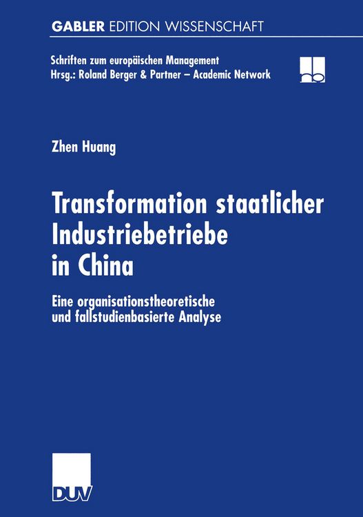 Produktbild: Transformation staatlicher Industriebetriebe in China