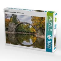 Produktbild: CALVENDO Puzzle Ein Motiv aus dem Kalender Rakotzbr&uuml;cke und See im Kromlauerpark | 1000 Teile Lege-Gr&ouml;&szlig;e 64x48cm Foto-Puzzle f&uuml;r gl&uuml;ckliche Stunden