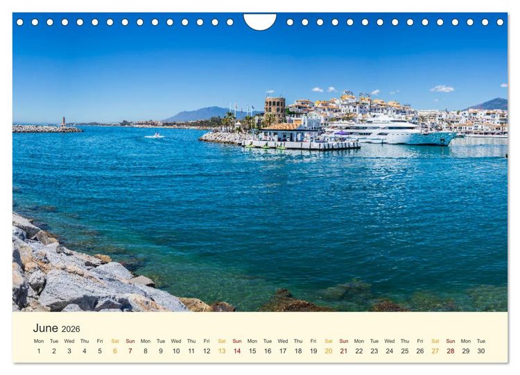 Produktbild: Costa del Sol - the sunny side of Andalusia (Wall Calendar 2026 DIN A4 landscape), CALVENDO 12 Month Wall Calendar