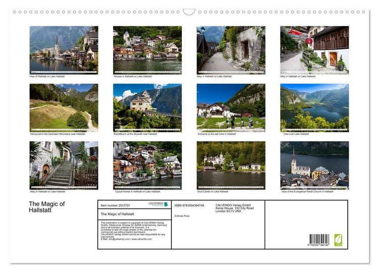 Produktbild: The Magic of Hallstatt (Wall Calendar 2027 DIN A2 landscape), CALVENDO 12 Month Wall Calendar