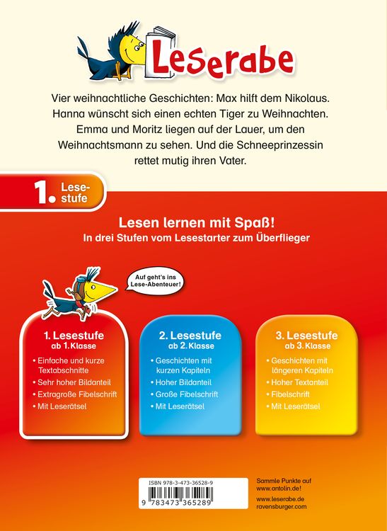 Produktbild: Leserabe Sonderausgaben - Die allerschönsten Weihnachtsgeschichten für Erstleser