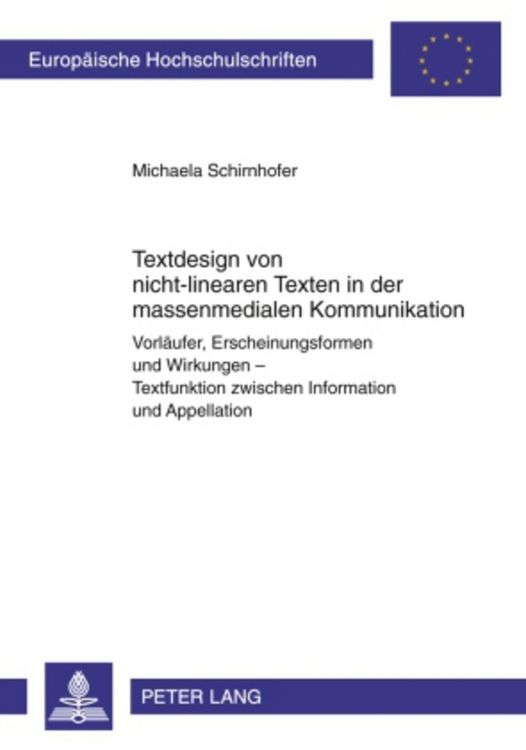 Produktbild: Textdesign von nicht-linearen Texten in der massenmedialen Kommunikation