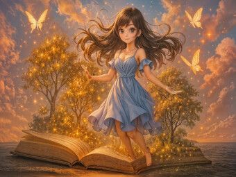 Produktbild: CALVENDO Puzzle Animewelt Heldin zwischen Seiten | 1000 Teile Lege-Gr&ouml;&szlig;e 64x48cm Foto-Puzzle f&uuml;r gl&uuml;ckliche Stunden