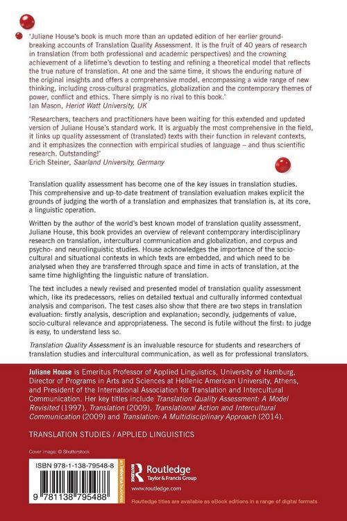Produktbild: Translation Quality Assessment