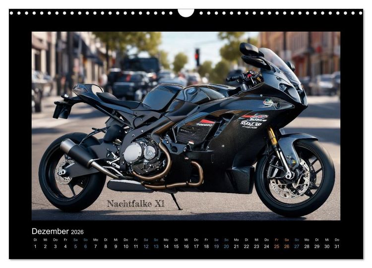Produktbild: Verr&uuml;ckte 2-Rad Fantasien einer KI (Wandkalender 2026 DIN A3 quer), CALVENDO Monatskalender