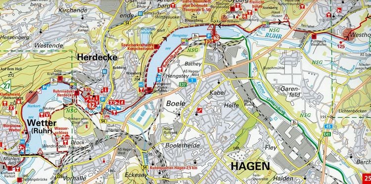 Produktbild: Kompakt-Spiralo BVA RuhrtalRadweg 1:50.000