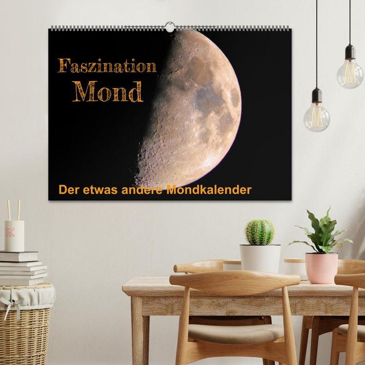 Produktbild: Faszination Mond - der etwas andere Mondkalender (Wandkalender 2026 DIN A2 quer), CALVENDO Monatskalender