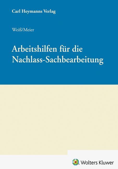 Produktbild: Arbeitshilfen f&uuml;r die Nachlass-Sachbearbeitung