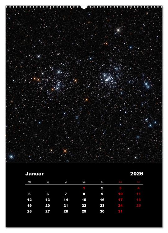 Produktbild: Das Universum (Wandkalender 2026 DIN A2 hoch), CALVENDO Monatskalender