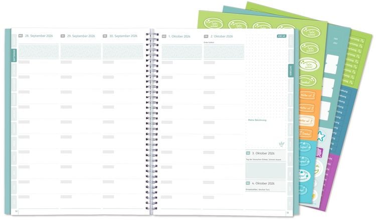 Produktbild: Mein Lehrerplaner A5+ &ndash; Ringbindung &ndash; Lehrerkalender f&uuml;r das Schuljahr 2026/2027 &ndash; Bl&auml;ttermeer