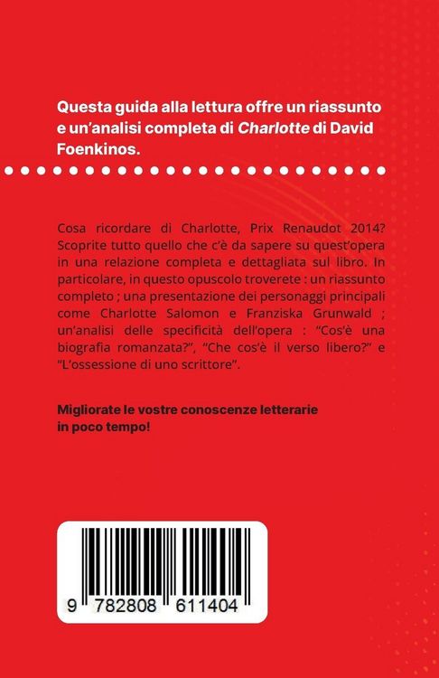 Produktbild: Charlotte di David Foenkinos (Analisi del libro)