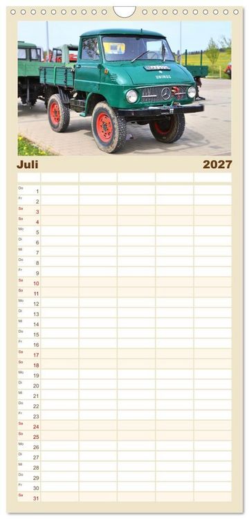 Produktbild: Familienplaner 2027 - Universalmotorger&auml;te Eine Stern-Parade mit 5 Spalten (Wandkalender, 21 x 45 cm) CALVENDO