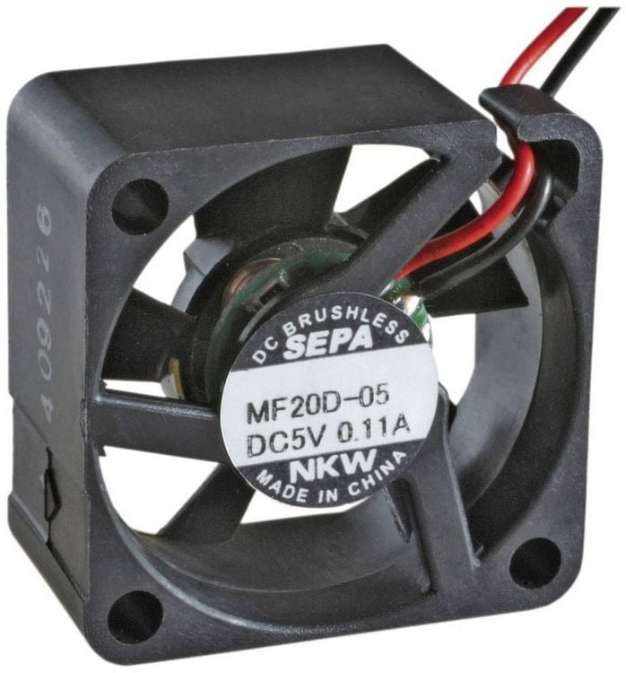Produktbild: SEPA MF20C05L Axiall&uuml;fter 5 V/DC 1.3 m&sup3;/h (L x B x H) 20 x 20 x 8mm