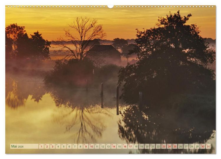 Produktbild: Morgengl&uuml;hen & Nebelschimmer (Wandkalender 2026 DIN A2 quer), CALVENDO Monatskalender