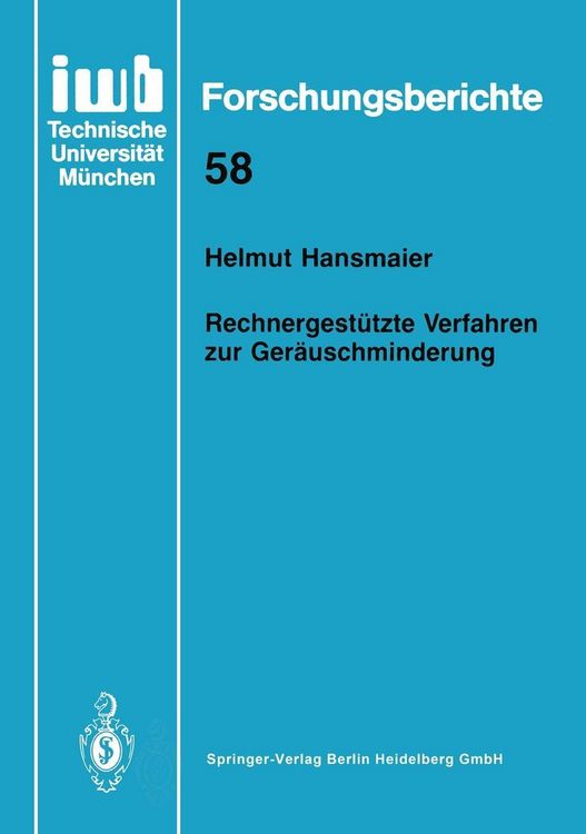 Produktbild: Rechnergest&uuml;tzte Verfahren zur Ger&auml;uschminderung