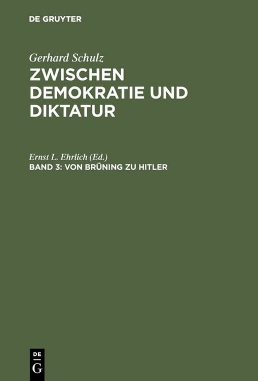 Produktbild: Von Br&uuml;ning zu Hitler