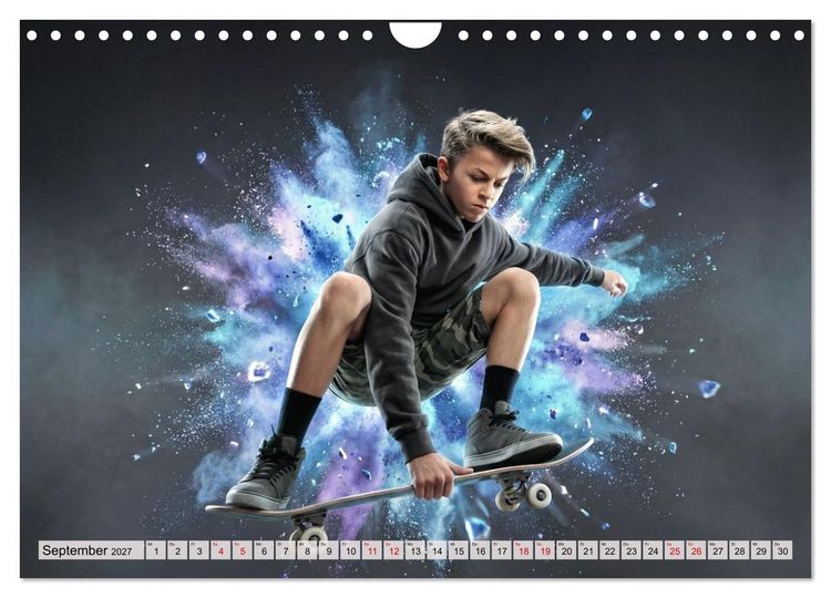 Produktbild: Dimensionen des Skateboarding (Wandkalender 2027 DIN A4 quer), CALVENDO Monatskalender
