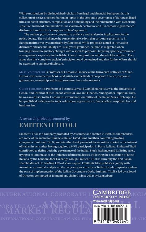 Produktbild: Boards and Shareholders in European Listed Companies