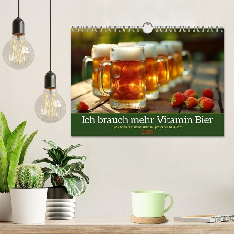 Produktbild: Ich brauch mehr Vitamin Bier (Wandkalender 2026 DIN A4 quer), CALVENDO Monatskalender