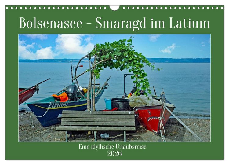 Produktbild: Bolsenasee Smaragd im Latium (Wandkalender 2026 DIN A3 quer), CALVENDO Monatskalender