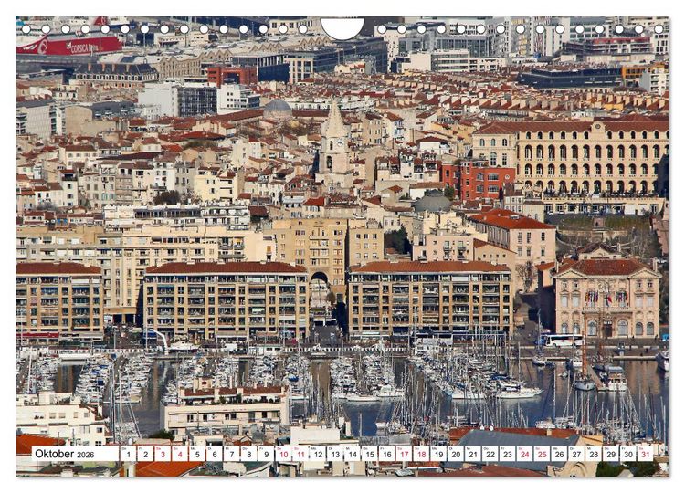 Produktbild: Marseille vom Frankfurter Taxifahrer Petrus Bodenstaff (Wandkalender 2026 DIN A4 quer), CALVENDO Monatskalender