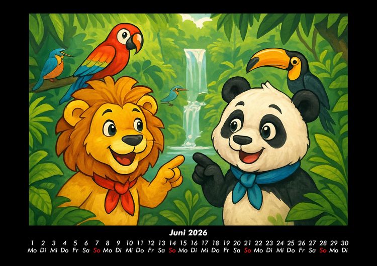 Produktbild: Buschi und Pippin - Abenteuer in Asien 2026 Fotokalender DIN A3