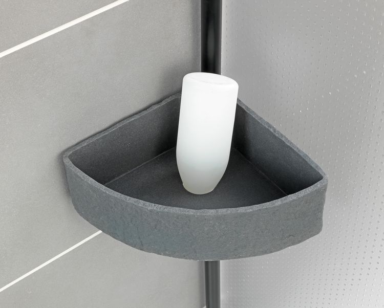 Produktbild: Teleskop-Eckregal Mod. Villata, mit 3 K&ouml;rben aus hochwertigem Polyresin