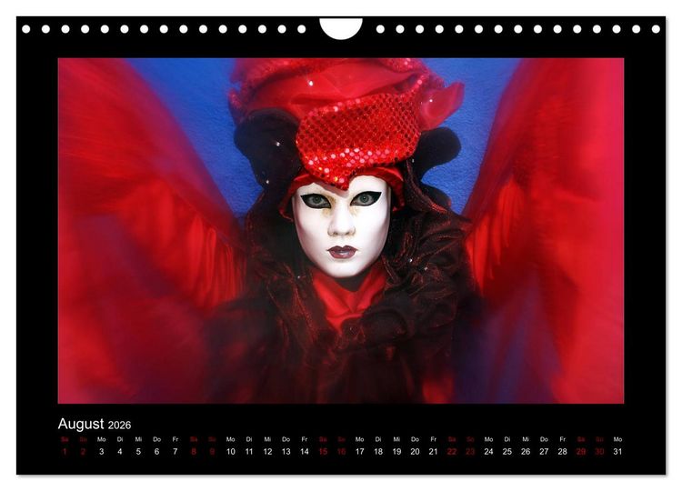 Produktbild: Venezianischer Karneval (Wandkalender 2026 DIN A4 quer), CALVENDO Monatskalender
