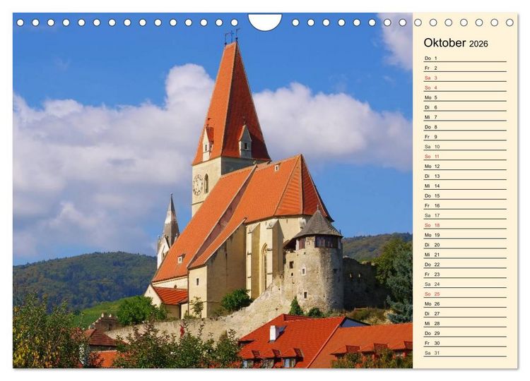 Produktbild: Die Wachau - Bezaubernde Orte an der Donau (Wandkalender 2026 DIN A4 quer), CALVENDO Monatskalender
