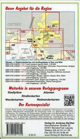 Produktbild: Radwander- und Wanderkarte Insel R&uuml;gen