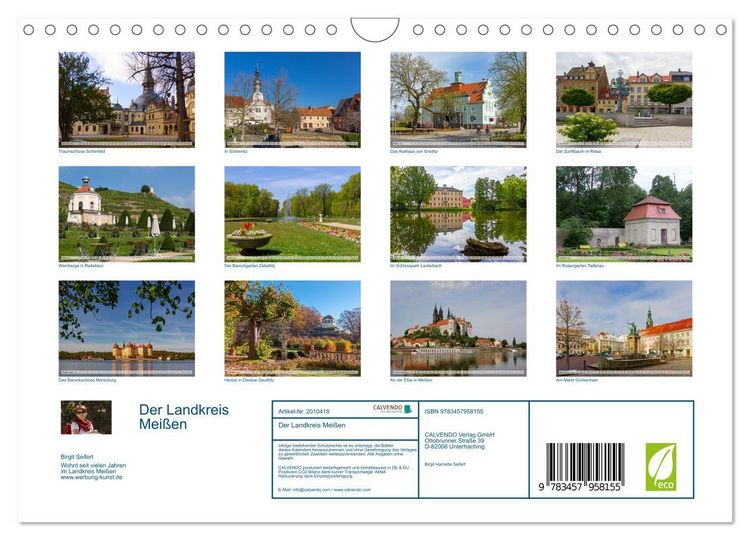 Produktbild: Der Landkreis Mei&szlig;en (Wandkalender 2026 DIN A4 quer), CALVENDO Monatskalender