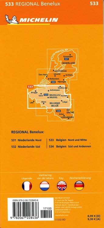 Produktbild: Michelin Belgien Nord und Mitte. 1:200.000