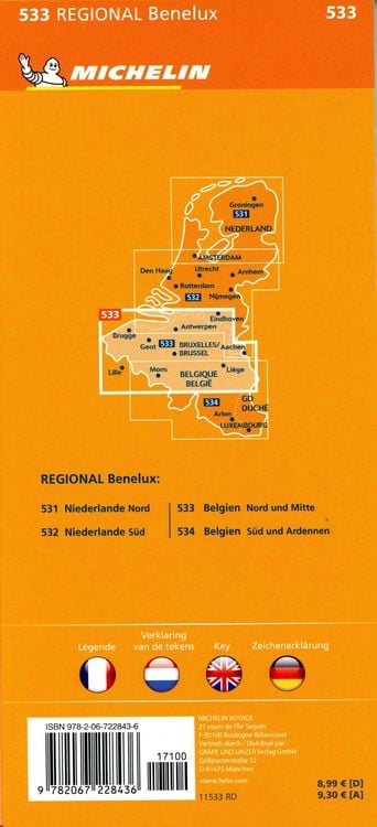Produktbild: Michelin Belgien Nord und Mitte