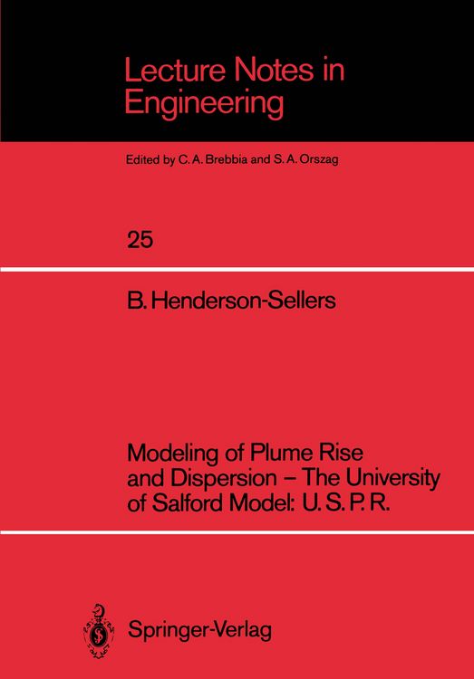 Produktbild: Modeling of Plume Rise and Dispersion &mdash; The University of Salford Model: U.S.P.R.