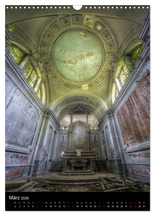 Produktbild: Lost Places - Verlassene Kirchen (Wandkalender 2026 DIN A3 hoch), CALVENDO Monatskalender