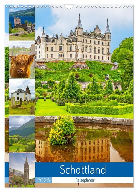 Produktbild: Schottland - Reiseplaner (Wandkalender 2026 DIN A3 hoch), CALVENDO Monatskalender
