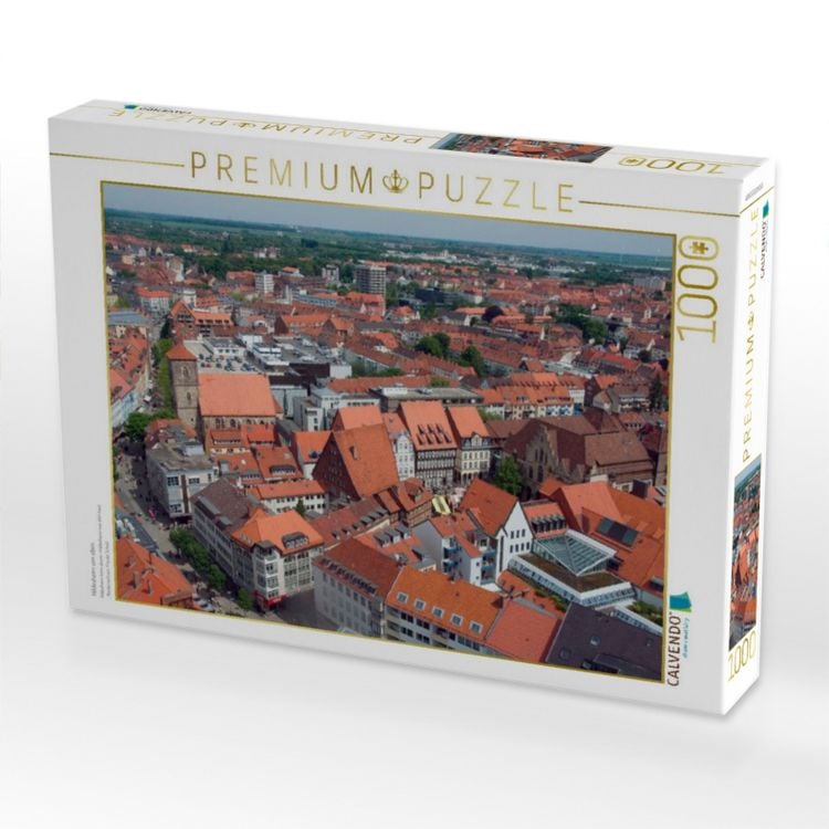 Produktbild: CALVENDO Puzzle Hildesheim von oben | 1000 Teile Lege-Gr&ouml;&szlig;e 64x48cm Foto-Puzzle f&uuml;r gl&uuml;ckliche Stunden