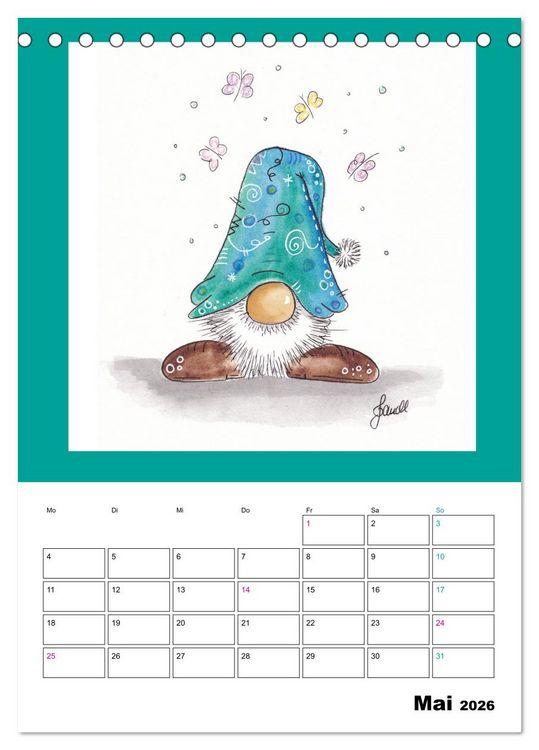 Produktbild: WichtelParade (Tischkalender 2026 DIN A5 hoch), CALVENDO Monatskalender