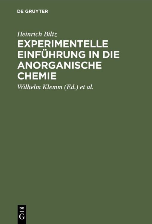 Produktbild: Experimentelle Einf&uuml;hrung in die anorganische Chemie