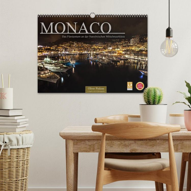 Produktbild: Monaco - Das F&uuml;rstentum an der franz&ouml;sischen Mittelmeerk&uuml;ste (Wandkalender 2026 DIN A3 quer), CALVENDO Monatskalender