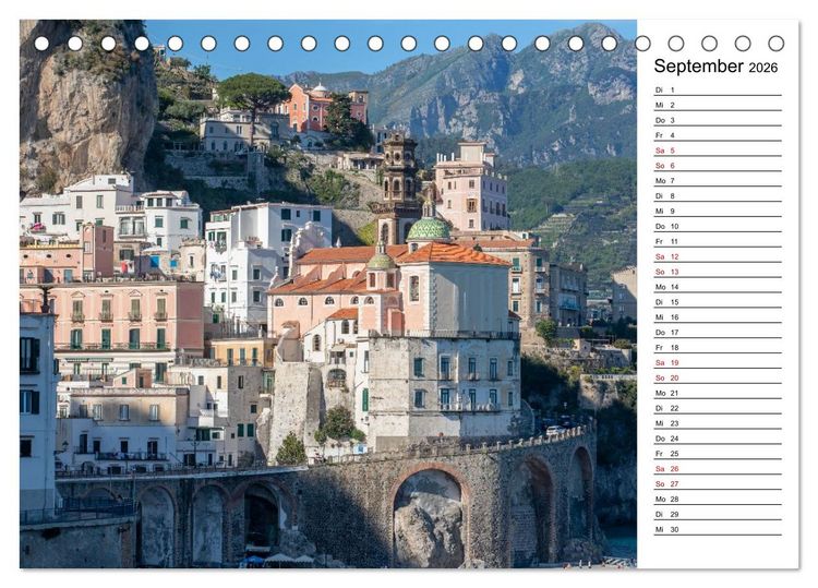 Produktbild: Amalfik&uuml;ste - Der Planer (Tischkalender 2026 DIN A5 quer), CALVENDO Monatskalender