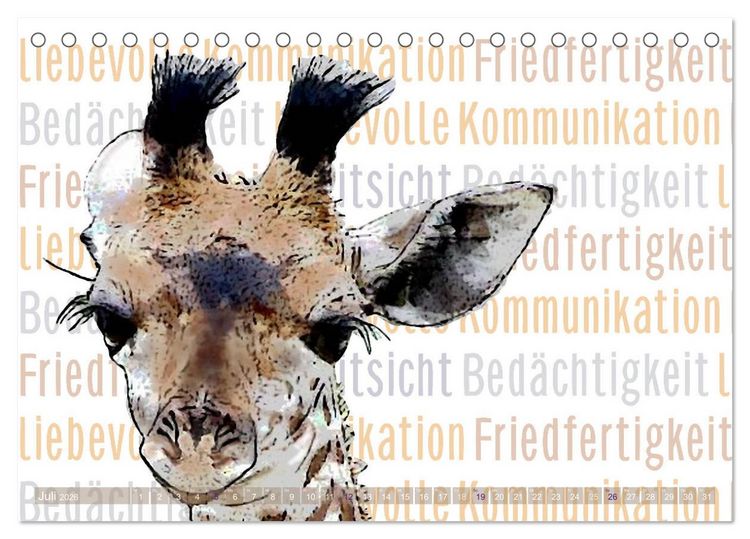 Produktbild: Mein wildes Krafttier und seine spirituellen Werte. (Tischkalender 2026 DIN A5 quer), CALVENDO Monatskalender