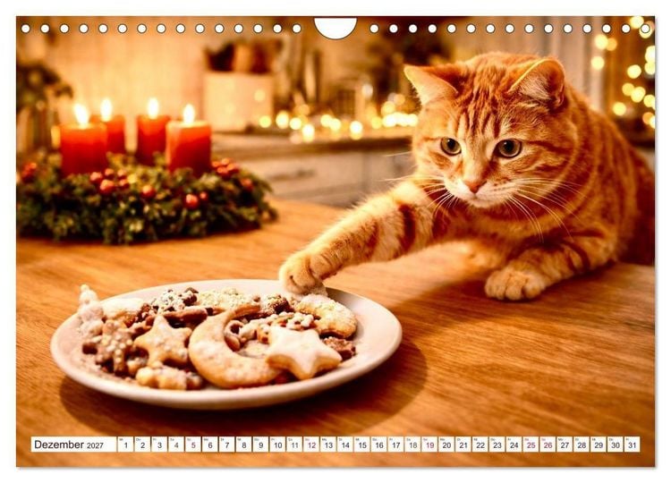 Produktbild: Rote Katzen (Wandkalender 2027 DIN A4 quer), CALVENDO Monatskalender