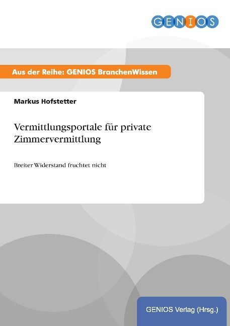 Produktbild: Vermittlungsportale f&uuml;r private Zimmervermittlung