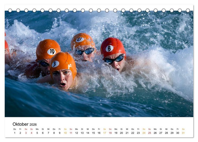 Produktbild: Triathlon Power (Tischkalender 2026 DIN A5 quer), CALVENDO Monatskalender