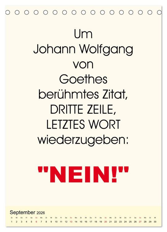 Produktbild: Spr&uuml;che-Kalender. Lustiges f&uuml;r die Familie! (Tischkalender 2026 DIN A5 hoch), CALVENDO Monatskalender