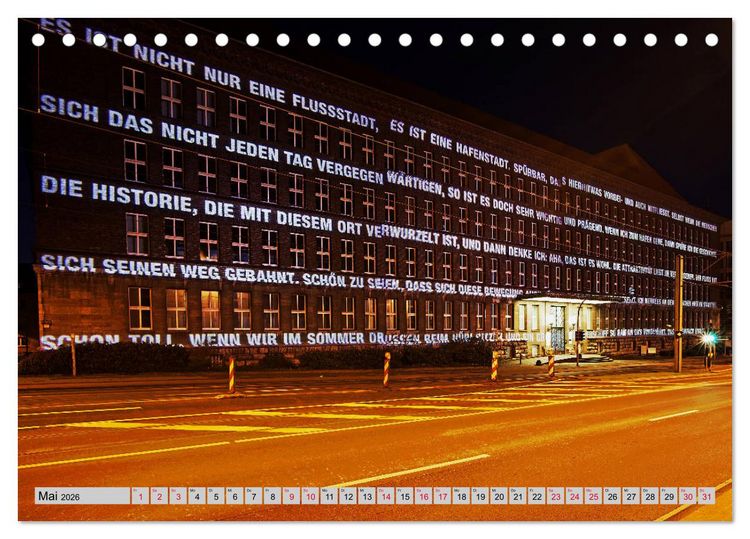 Produktbild: Es wird Nacht in Duisburg (Tischkalender 2026 DIN A5 quer), CALVENDO Monatskalender