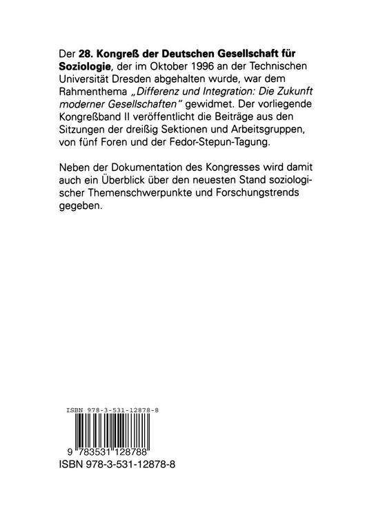Produktbild: Differenz und Integration: Die Zukunft moderner Gesellschaften