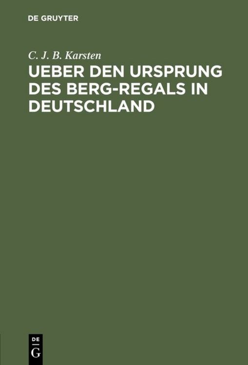 Produktbild: Ueber den Ursprung des Berg-Regals in Deutschland