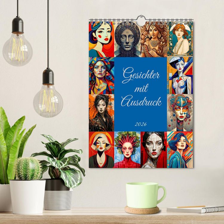 Produktbild: Gesichter mit Ausdruck (Wandkalender 2026 DIN A4 hoch), CALVENDO Monatskalender